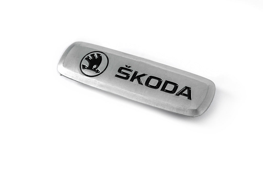 Aluminum nameplate for mats (1pc) for Skoda - image 1