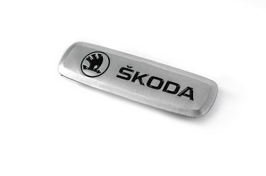 Aluminum nameplate for mats (1pc) for Skoda - image 1