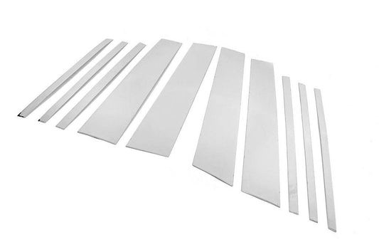 Door jamb moldings (10 pcs., stainless steel) for Volkswagen Tiguan 2016-2023 - Reelken Auto