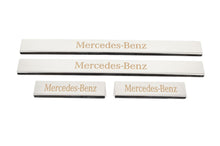 Carmos Door Sill Protectors (4 pcs, Stainless Steel) for Mercedes C-class W204 2007-2015 - image 1