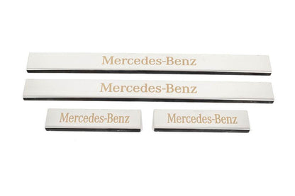 Carmos sill plates (4 pcs., stainless steel) for Mercedes C-class W204 2007-2015 - Reelken Auto