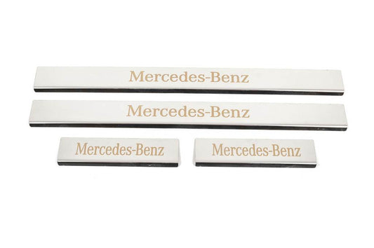 Carmos sill plates (4 pcs., stainless steel) for Mercedes C-class W204 2007-2015 - Reelken Auto