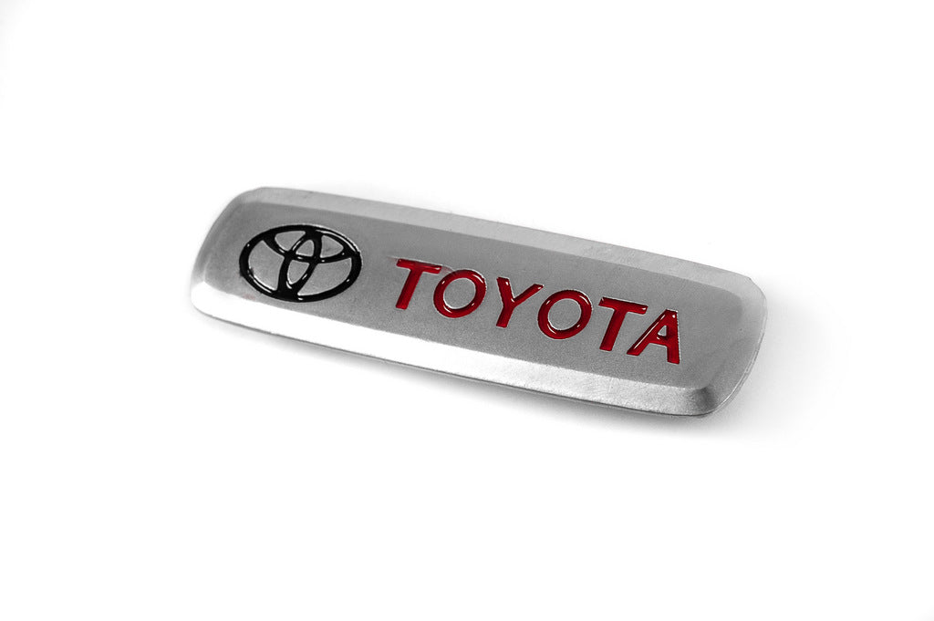 Aluminum nameplate for mats (1pc) for Toyota - image 1