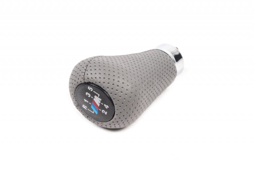 Gear Shift Knob OEM (leatherette, gray perforation) for BMW 3 Series E30 1982-1994 - image 1