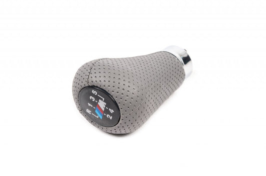 Gear Shift Knob OEM (leatherette, gray perforation) for BMW 5 Series E34 1988-1995 - image 1
