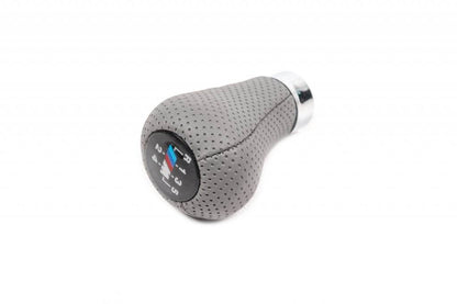 OEM gear knob (leatherette, gray perforation) for BMW 5 series E-34 1988-1995 - Reelken Auto