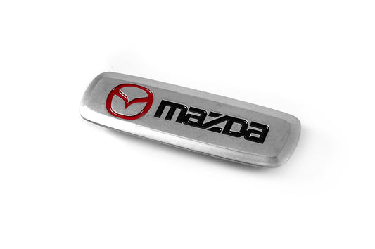 Aluminum nameplate for mats (1pc) for Mazda - image 1