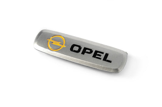 Aluminum nameplate for mats (1pc) for Opel - image 1