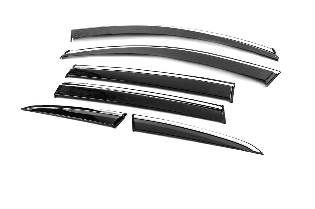 Window Deflectors with Chrome Trim Niken Luxury (6 pcs) for Honda CRV 2017-2022 - image 2