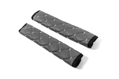 ECO seat belt cover (2 pcs, Gray with gray thread) - Reelken Auto