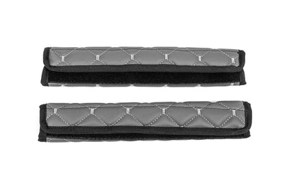 ECO seat belt cover (2 pcs, Gray with gray thread) - Reelken Auto