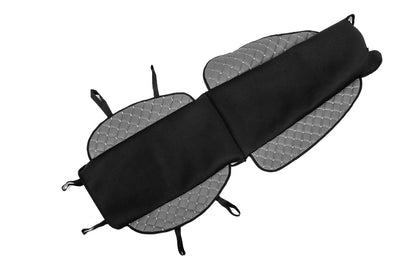 Car Seat Cover ECO and Fabric (1 pc, Grey with grey stitching + fabric) - image 7