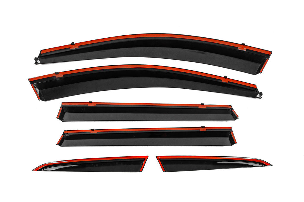 Window Deflectors with Chrome Trim Niken Luxury (6 pcs) for Honda CRV 2017-2022 - image 3