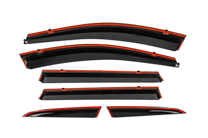 Window Deflectors with Chrome Trim Niken Luxury (6 pcs) for Honda CRV 2017-2022 - image 3