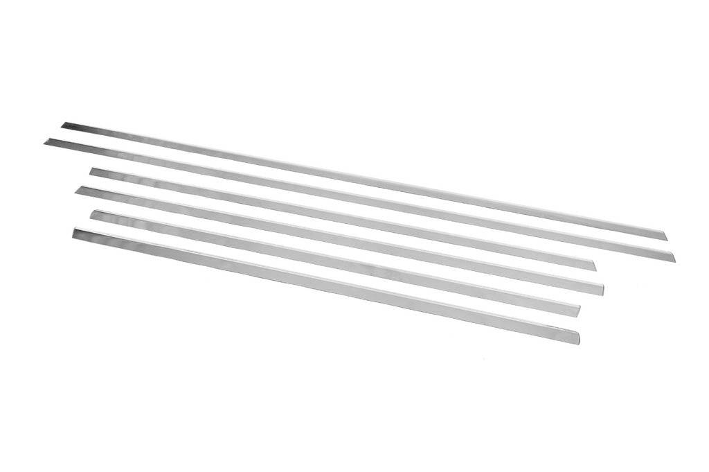 Window edging (SW) (6 pcs., stainless steel) for Mercedes E-class W212 2009-2016 - Reelken Auto