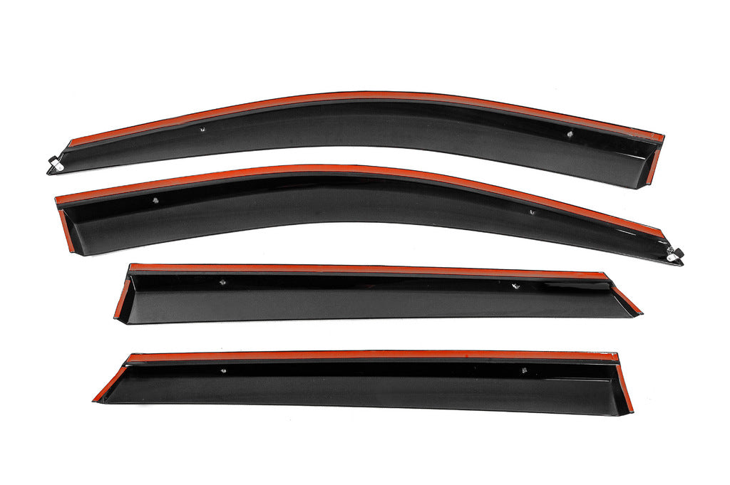 Window Deflectors with Chrome Trim Niken Luxury (4 pcs) for Hyundai Santa Fe 3 2012-2018 - image 3