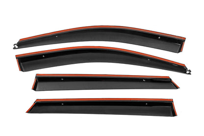 Window Deflectors with Chrome Trim Niken Luxury (4 pcs) for Hyundai Santa Fe 3 2012-2018 - image 3