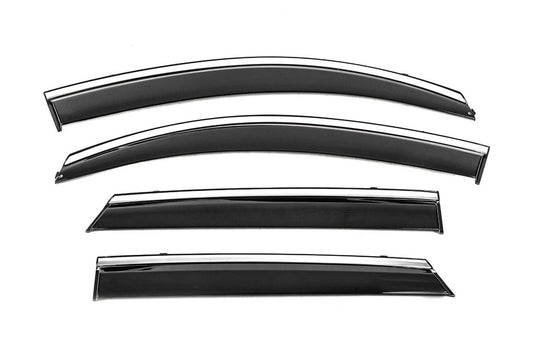 Window Deflectors with Chrome Trim Niken Luxury (4 pcs) for Hyundai Tucson TL 2016-2021 - image 2