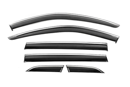 Window Deflectors with Chrome Trim Niken Luxury (6 pcs) for Honda CRV 2022- - image 1