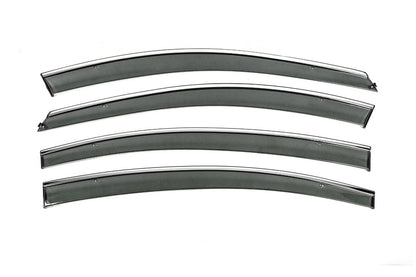 Window Deflectors with Chrome Trim Niken Luxury (SD, 4 pcs) for Chevrolet Cruze 2009-2015 - image 1