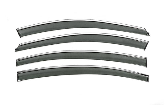 Window Deflectors with Chrome Trim Niken Luxury (SD, 4 pcs) for Chevrolet Cruze 2009-2015 - image 1
