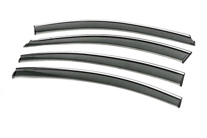 Window Deflectors with Chrome Trim Niken Luxury (SD, 4 pcs) for Chevrolet Cruze 2009-2015 - image 2