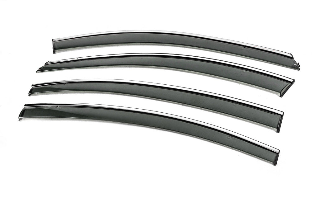 Window Deflectors with Chrome Trim Niken Luxury (SD, 4 pcs) for Chevrolet Cruze 2009-2015 - image 2