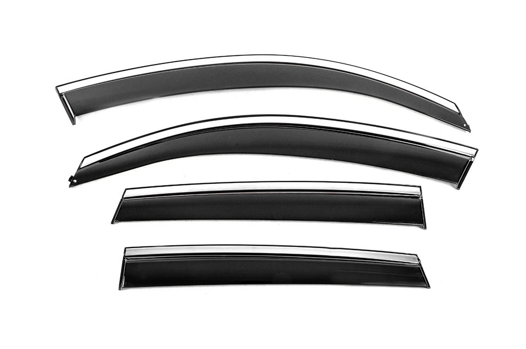 Window Deflectors with Chrome Trim Niken Luxury (4 pcs) for Audi Q5 2008-2017 - image 2