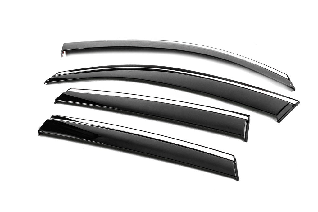 Window Deflectors with Chrome Trim Niken Luxury (4 pcs) for Audi Q5 2008-2017 - image 4