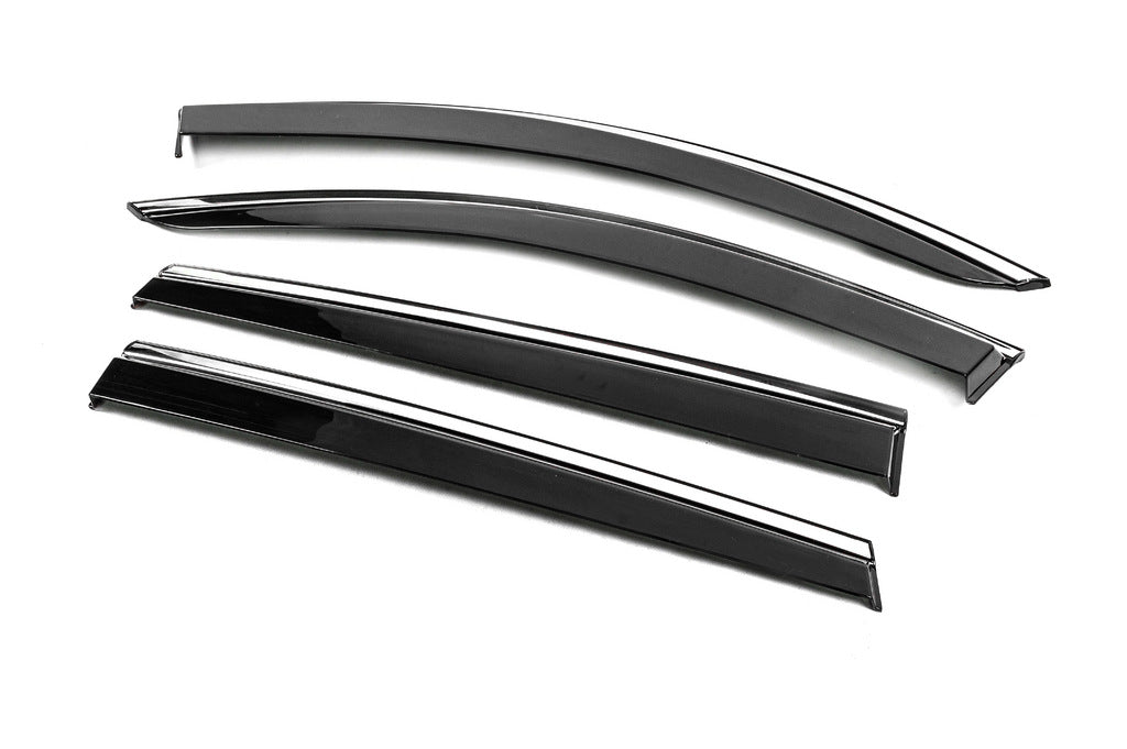 Window Deflectors with Chrome Trim Niken Luxury (4 pcs) for Hyundai Santa Fe 4 2018-2023 - image 2