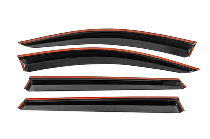 Window Deflectors with Chrome Trim Niken Luxury (4 pcs) for Hyundai Santa Fe 4 2018-2023 - image 3