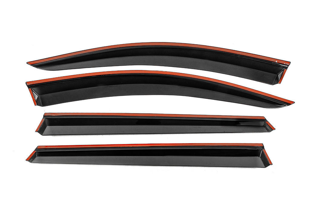 Window Deflectors with Chrome Trim Niken Luxury (4 pcs) for Hyundai Santa Fe 4 2018-2023 - image 3