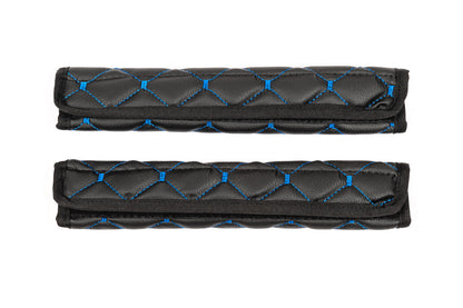 Seat Belt Pads ECO (2 pcs, Black with Blue Stitching) - image 6