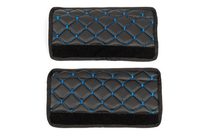 Seat Belt Pads ECO (2 pcs, Black with Blue Stitching) - image 5