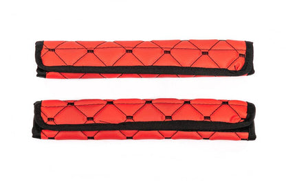ECO seat belt cover (2 pcs, Red with black thread) - Reelken Auto