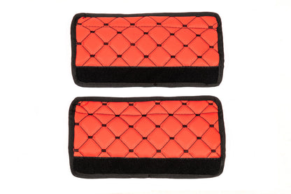 Seat Belt Pads ECO (2 pcs, Red with Black Stitching) - image 6