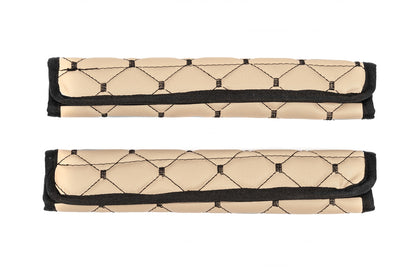 Seat Belt Pads ECO (2 pcs, Beige with Black Stitching) - image 4