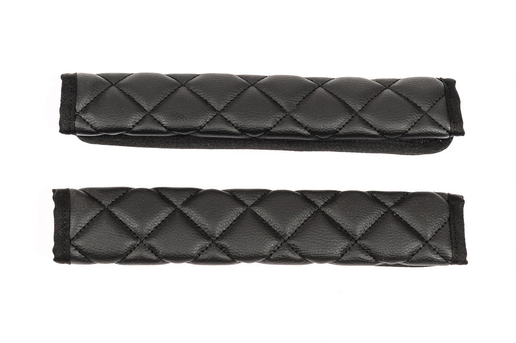 Seat Belt Pads ECO (2 pcs, Black with black stitching) - image 4