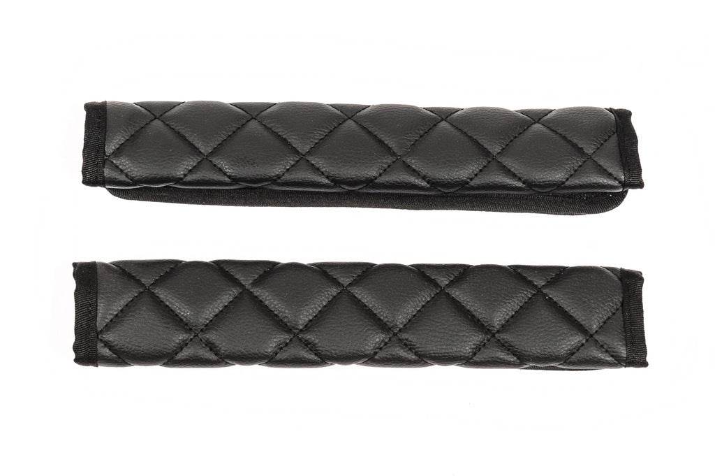 ECO seat belt cover (2 pcs, Black with black thread) - Reelken Auto