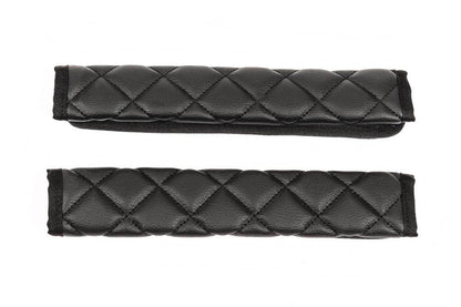ECO seat belt cover (2 pcs, Black with black thread) - Reelken Auto