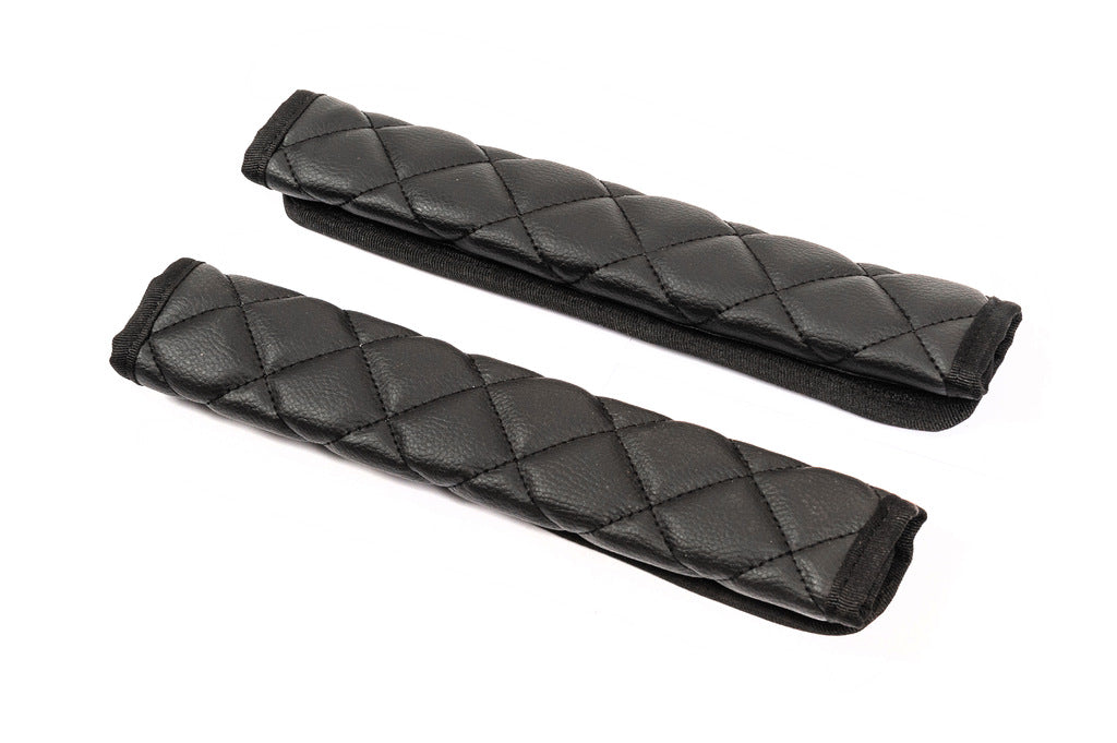 Seat Belt Pads ECO (2 pcs, Black with black stitching) - image 3