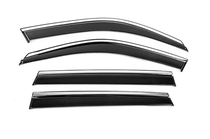 Window Deflectors with Chrome Trim Niken Luxury (4 pcs) for BMW X5 F-15 2013-2018 - image 1