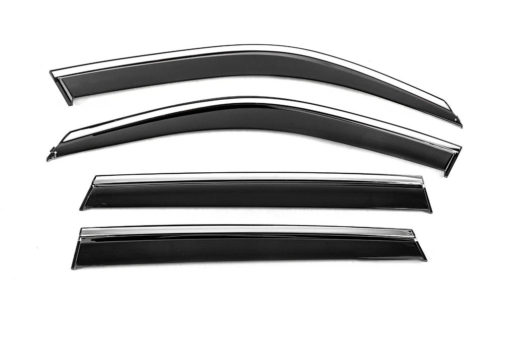 Window Deflectors with Chrome Trim Niken Luxury (4 pcs) for BMW X5 F-15 2013-2018 - image 1