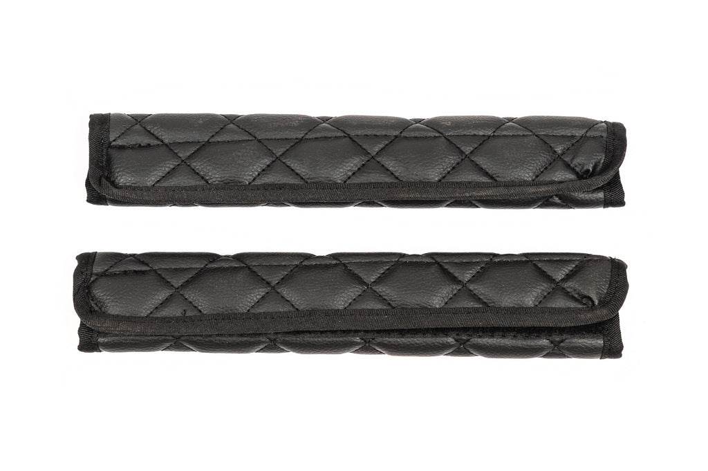 ECO seat belt cover (2 pcs, Black with black thread) - Reelken Auto
