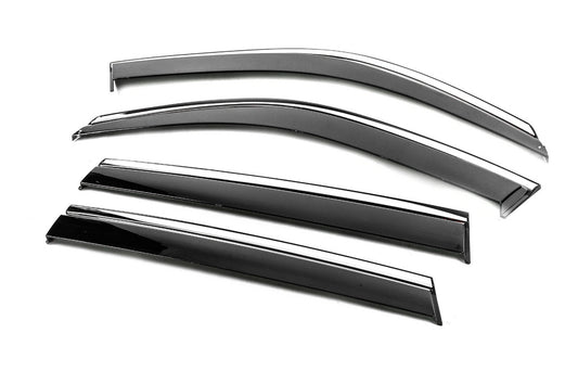 Window Deflectors with Chrome Trim Niken Luxury (4 pcs) for BMW X5 F-15 2013-2018 - image 2