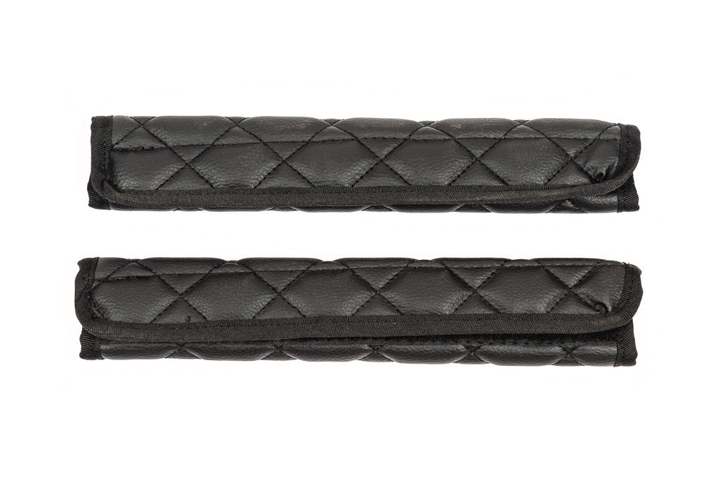 Seat Belt Pads ECO (2 pcs, Black with black stitching) - image 5