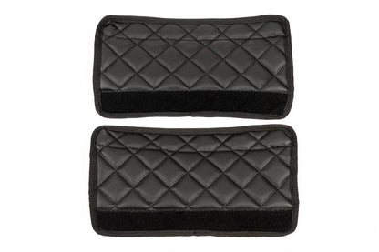 ECO seat belt cover (2 pcs, Black with black thread) - Reelken Auto