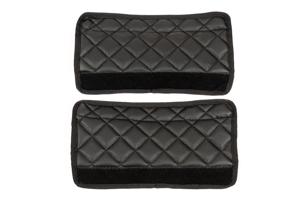 Seat Belt Pads ECO (2 pcs, Black with black stitching) - image 6