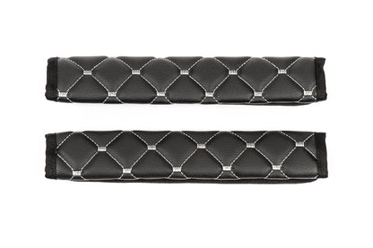 Seat Belt Pads ECO (2 pcs, Black with Grey Stitching) - image 4