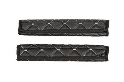 Seat Belt Pads ECO (2 pcs, Black with Grey Stitching) - image 5